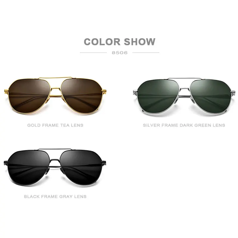 Pure Titanium Polarized Sunglasses for Men UV400