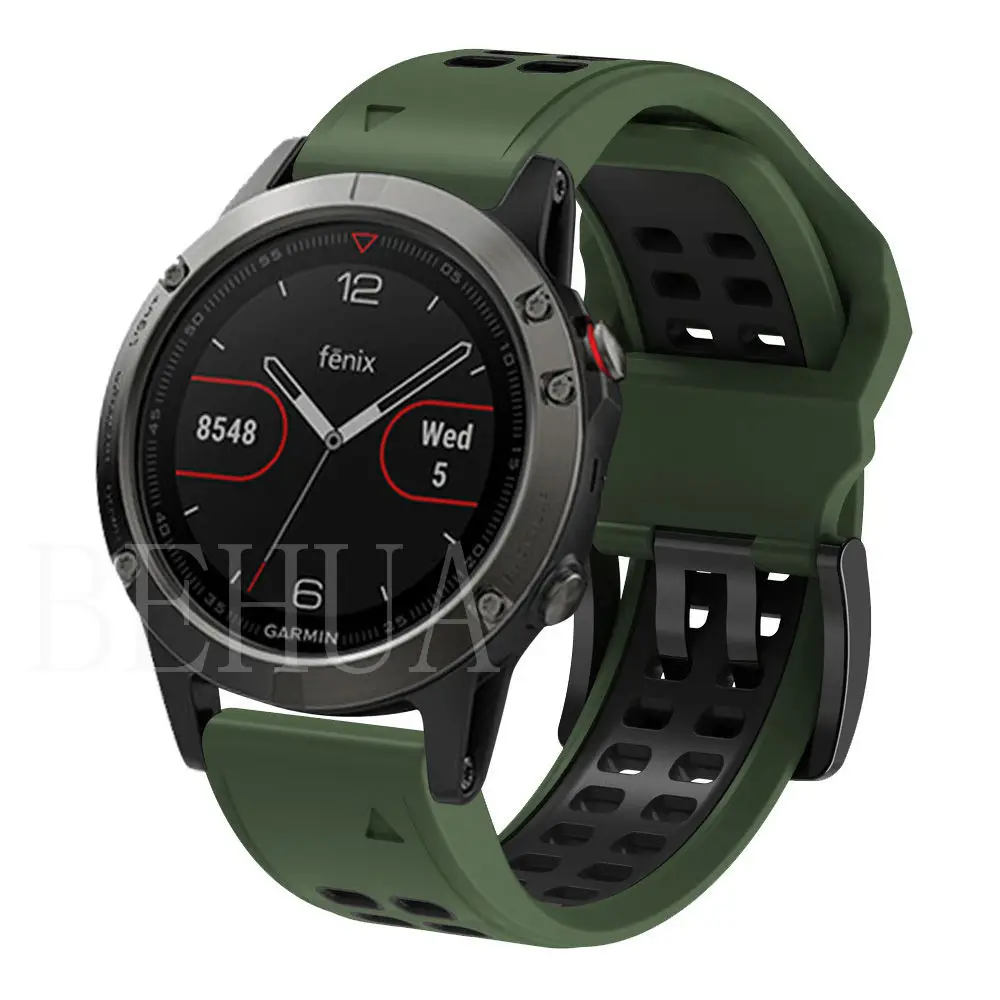 Silicone Watch Band Compatible with Garmin Fenix Forerunner