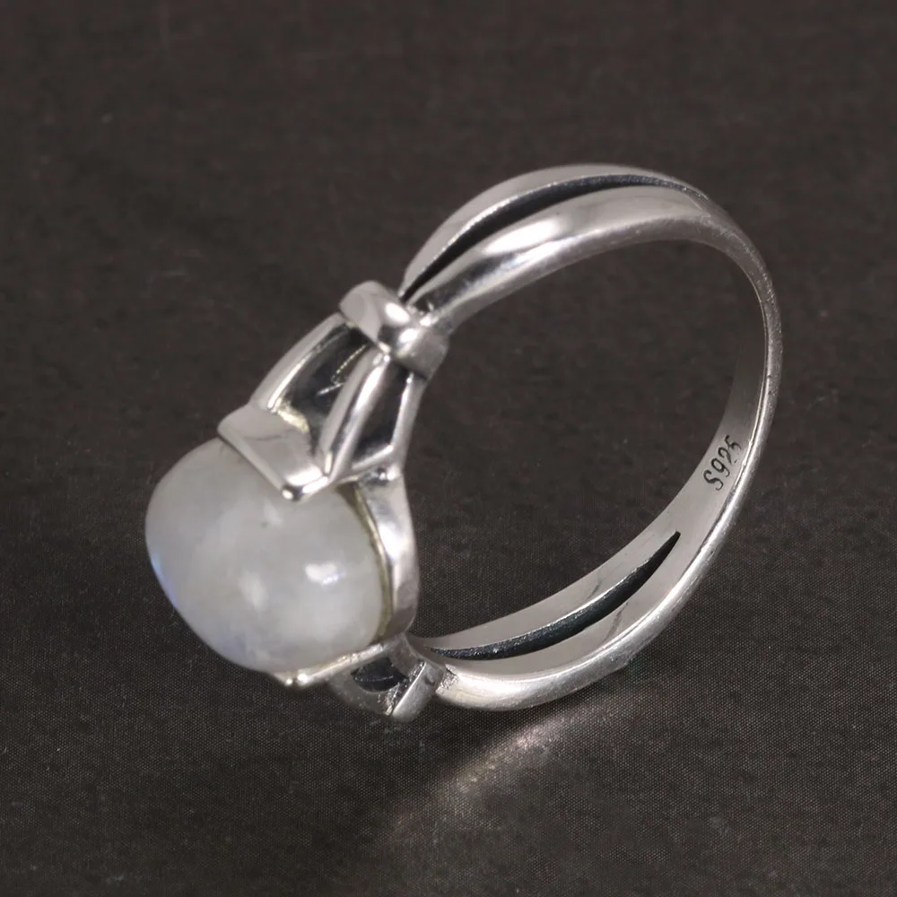 925 Sterling Silver Bella Ring with Natural Moonstone