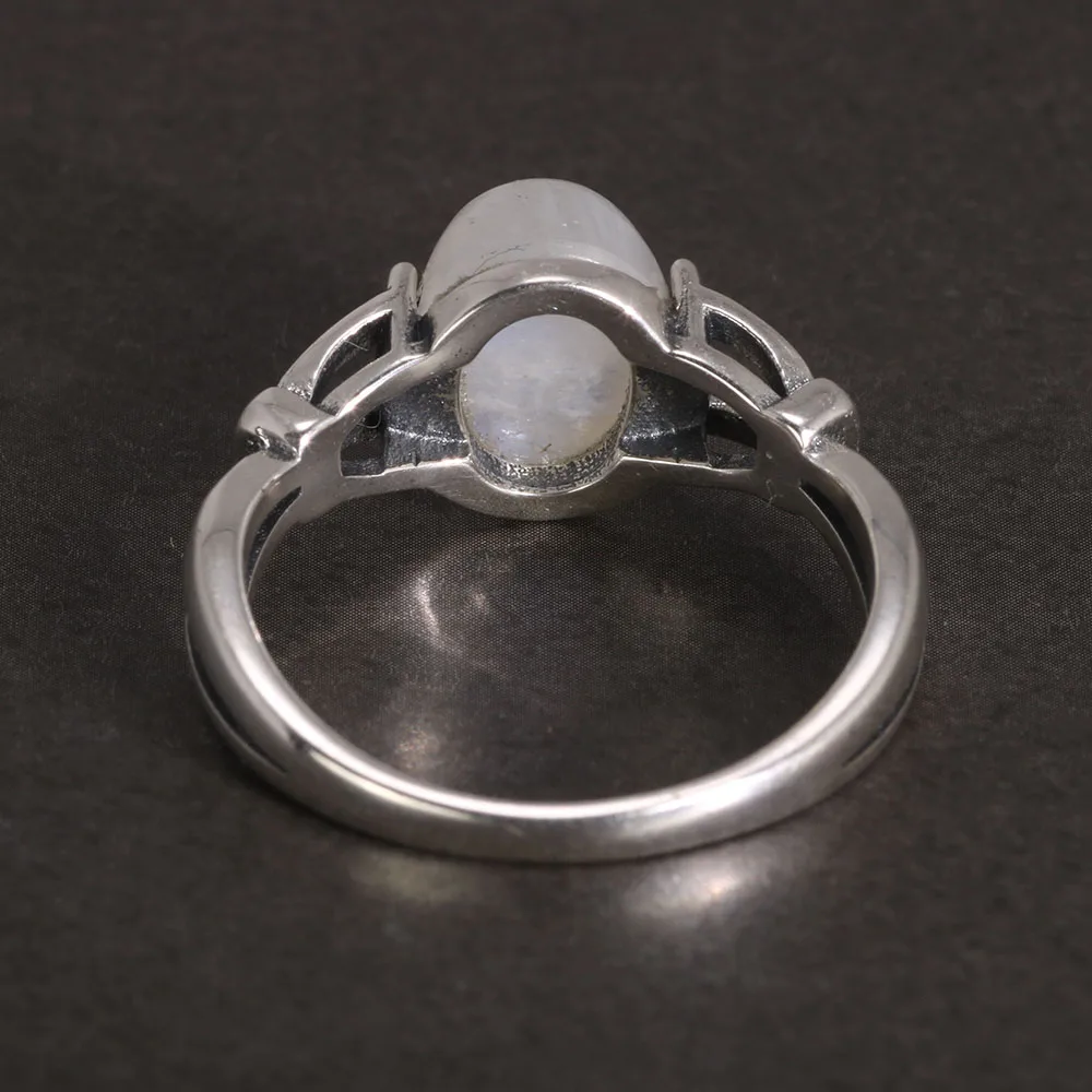 925 Sterling Silver Bella Ring with Natural Moonstone