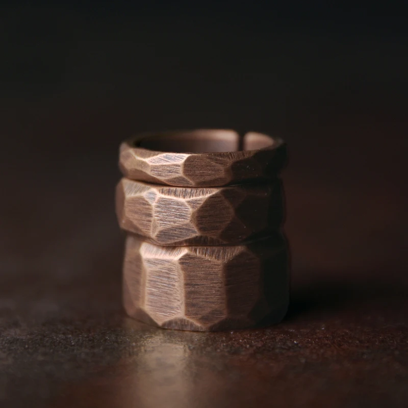 Handcrafted Solid Pure Copper Ring Adjustable