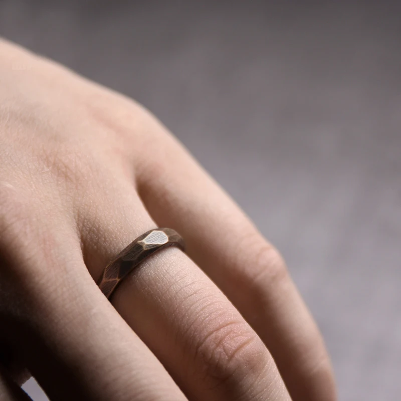 Handcrafted Solid Pure Copper Ring Adjustable