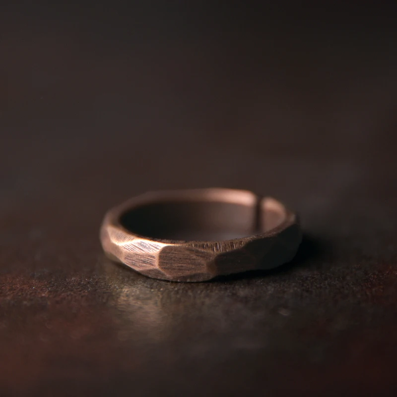 Handcrafted Solid Pure Copper Ring Adjustable