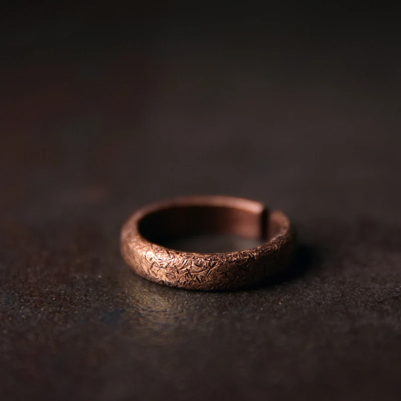 Handmade Vintage Copper Ring Adjustable Men Women