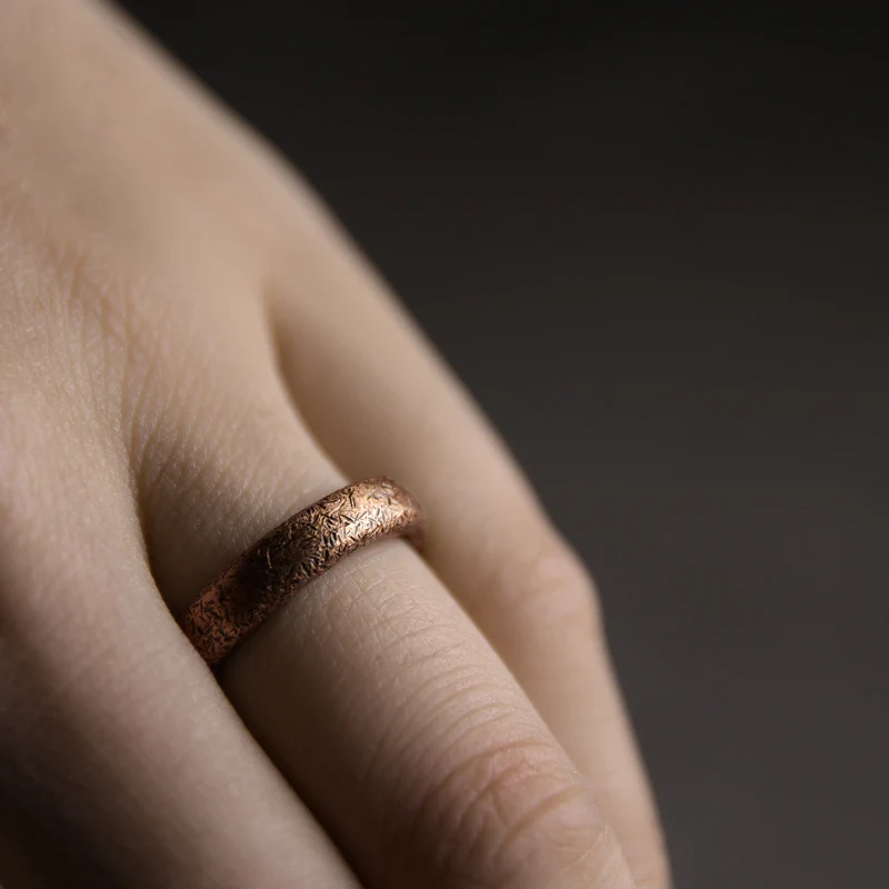 Handmade Vintage Copper Ring Adjustable Men Women