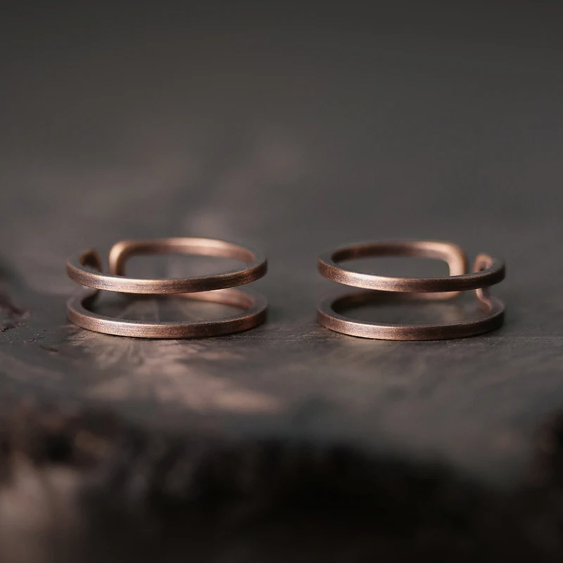 Handcrafted Copper Ring with a Unique Design