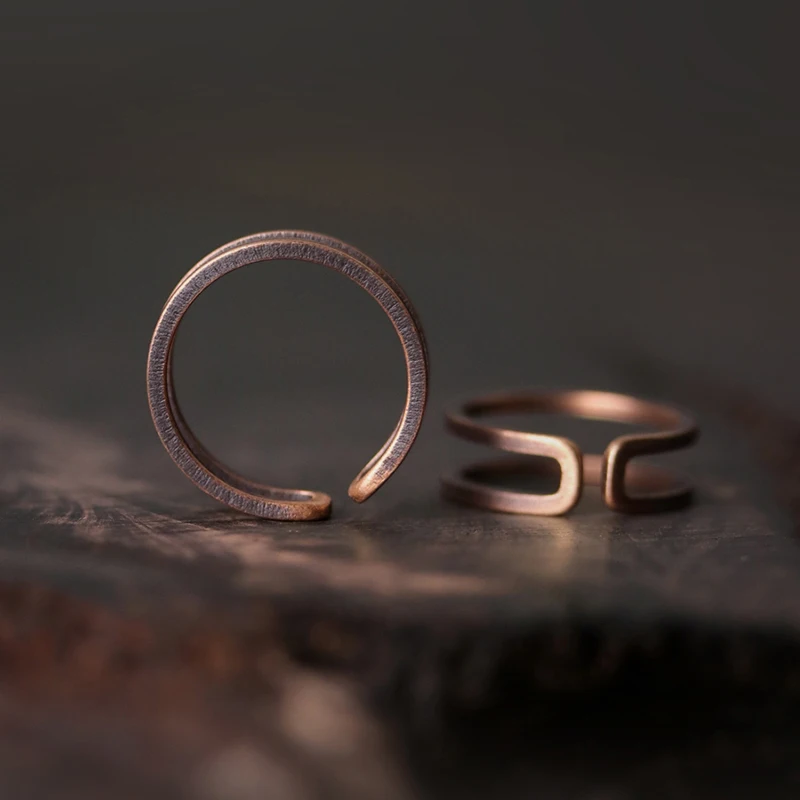 Handcrafted Copper Ring with a Unique Design