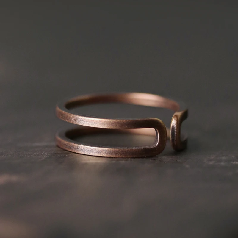 Handcrafted Copper Ring with a Unique Design