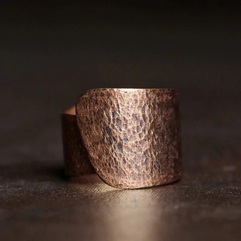Hammered Hand Crafted Solid Copper Ring