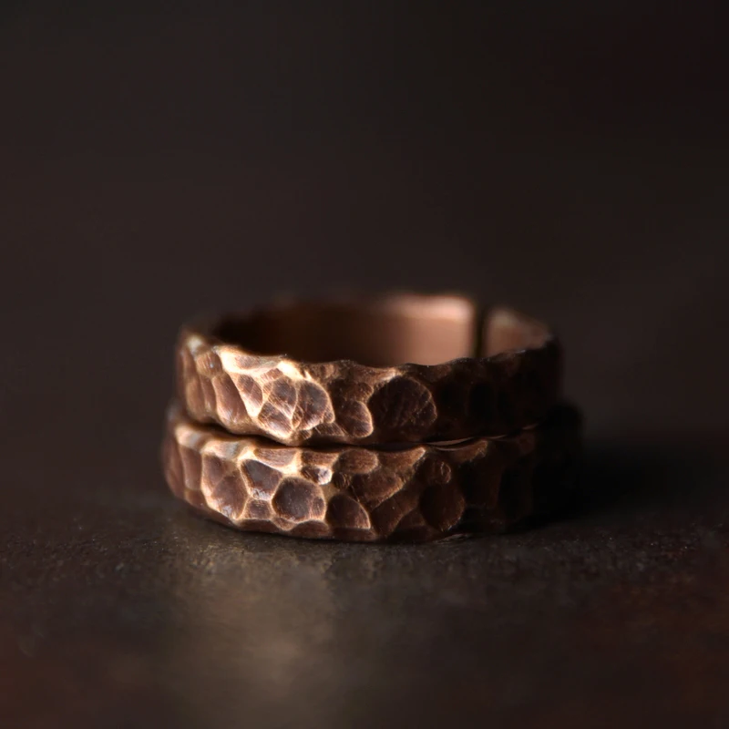 Vintage Tibetan Copper Ring Adjustable Size for Men Women