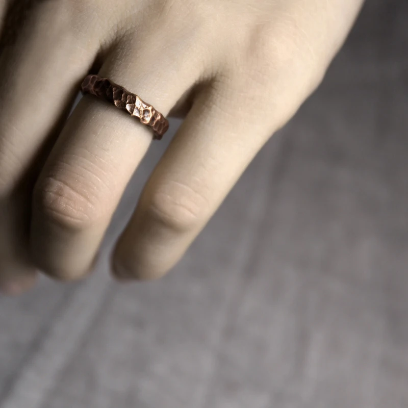 Vintage Tibetan Copper Ring Adjustable Size for Men Women