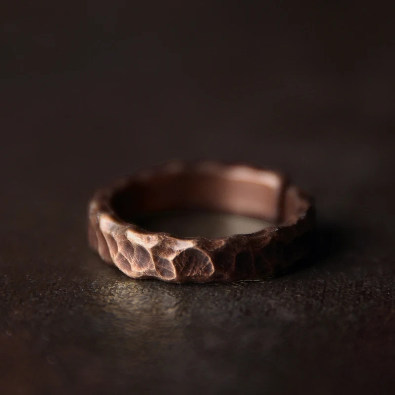 Vintage Tibetan Copper Ring Adjustable Size for Men Women