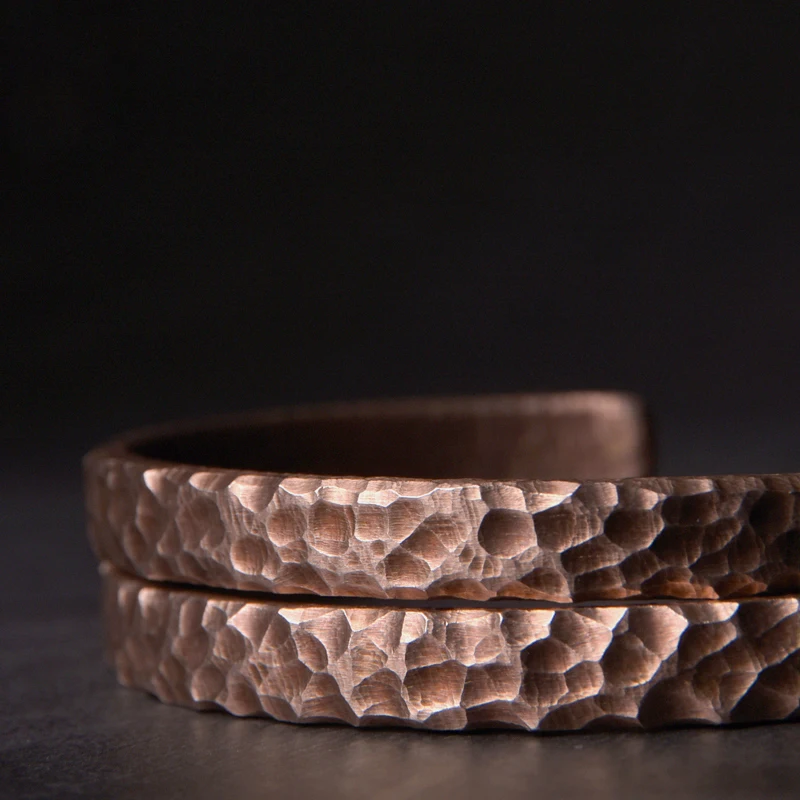 Handmade Hammered Solid Copper Metal Bracelet