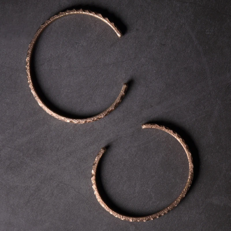 Handmade Hammered Solid Copper Metal Bracelet