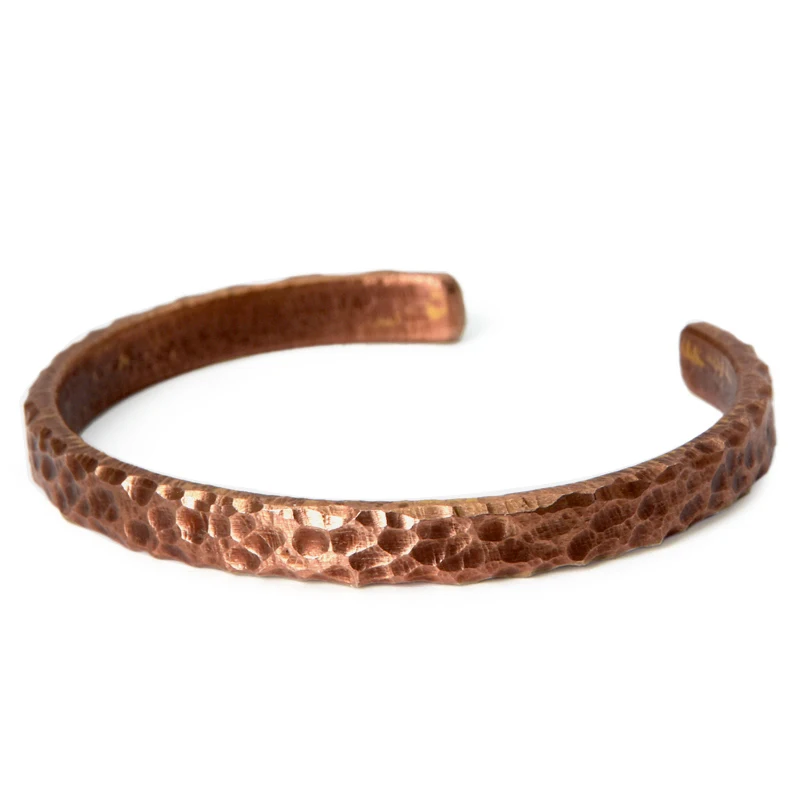 Handmade Hammered Solid Copper Metal Bracelet