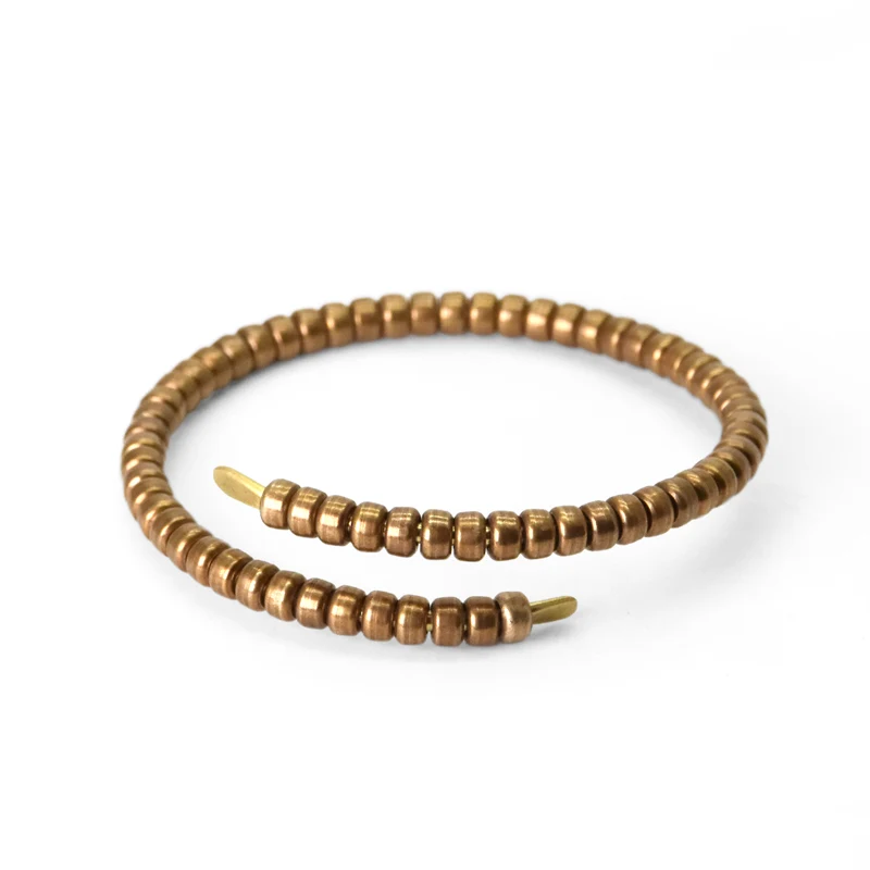 Handmade Dragon Brass Open Bangle Bracelet