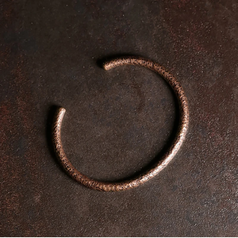Unique Handmade Oxidized Copper Cuff Bracelet