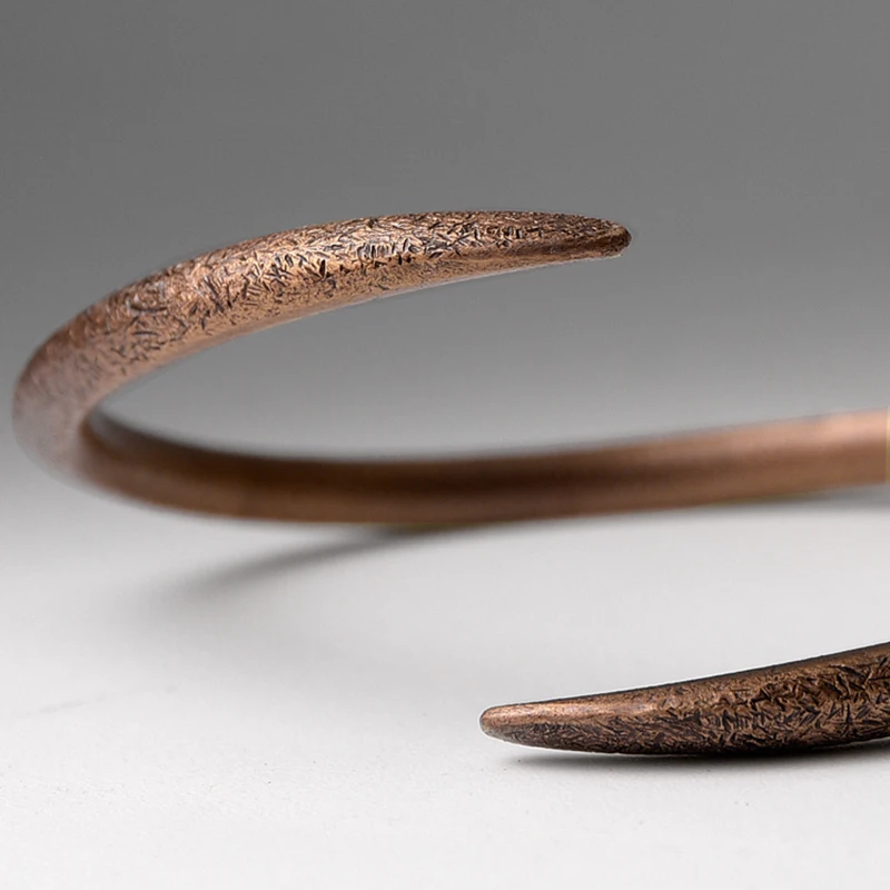 Rustic Copper Cuff Bracelet Inspired by the Vikings