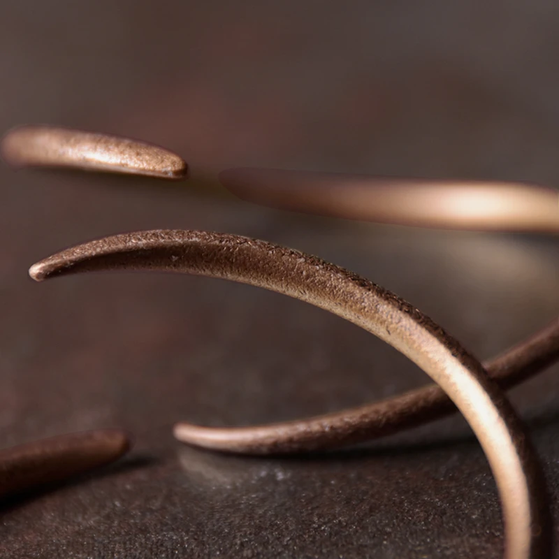 Rustic Copper Cuff Bracelet Inspired by the Vikings