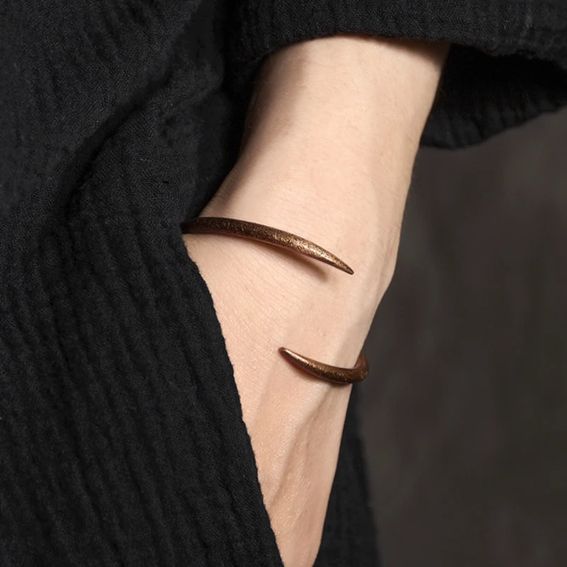 Rustic Copper Cuff Bracelet Inspired by the Vikings