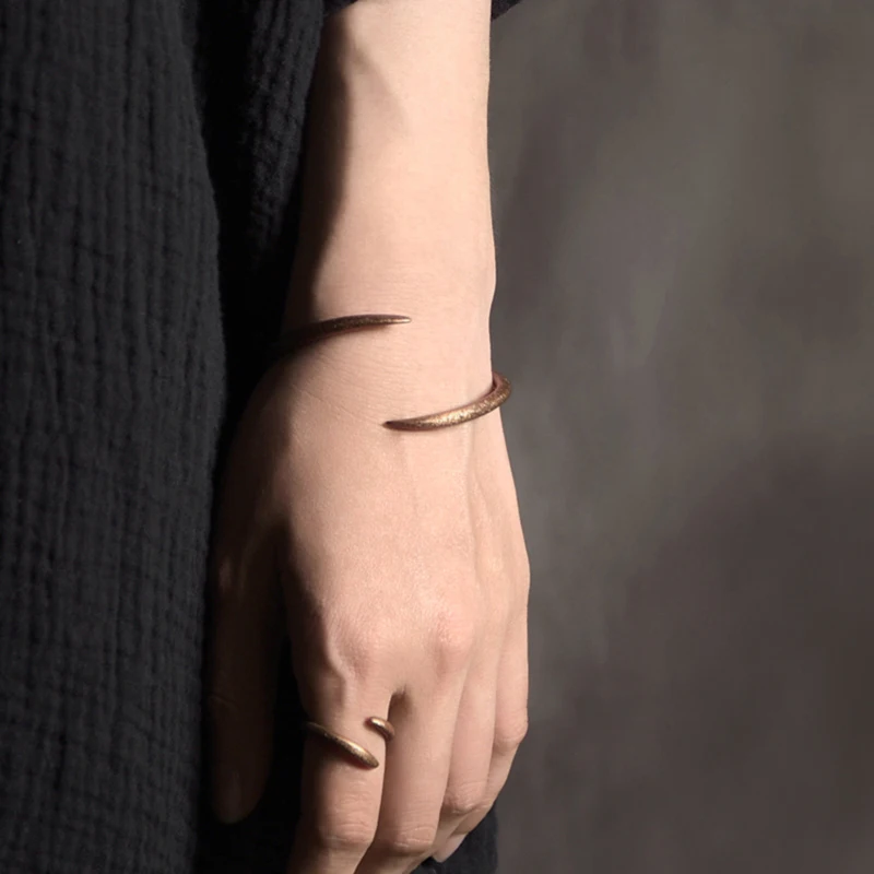 Rustic Copper Cuff Bracelet Inspired by the Vikings