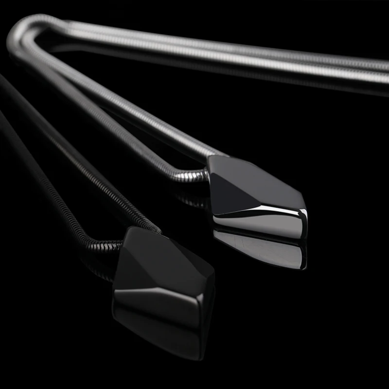 Polished Tungsten Carbide Pendant Necklace