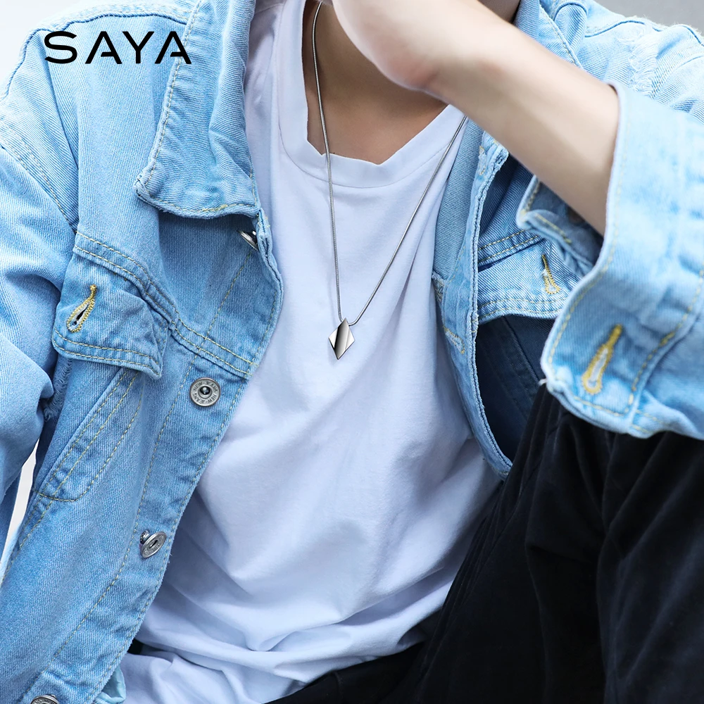 Polished Tungsten Carbide Pendant Necklace