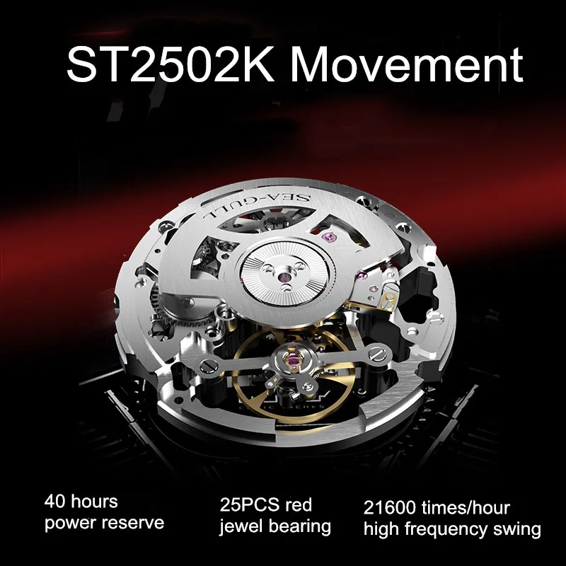 Seagull Men Skeleton Automatic Mechanical Watch