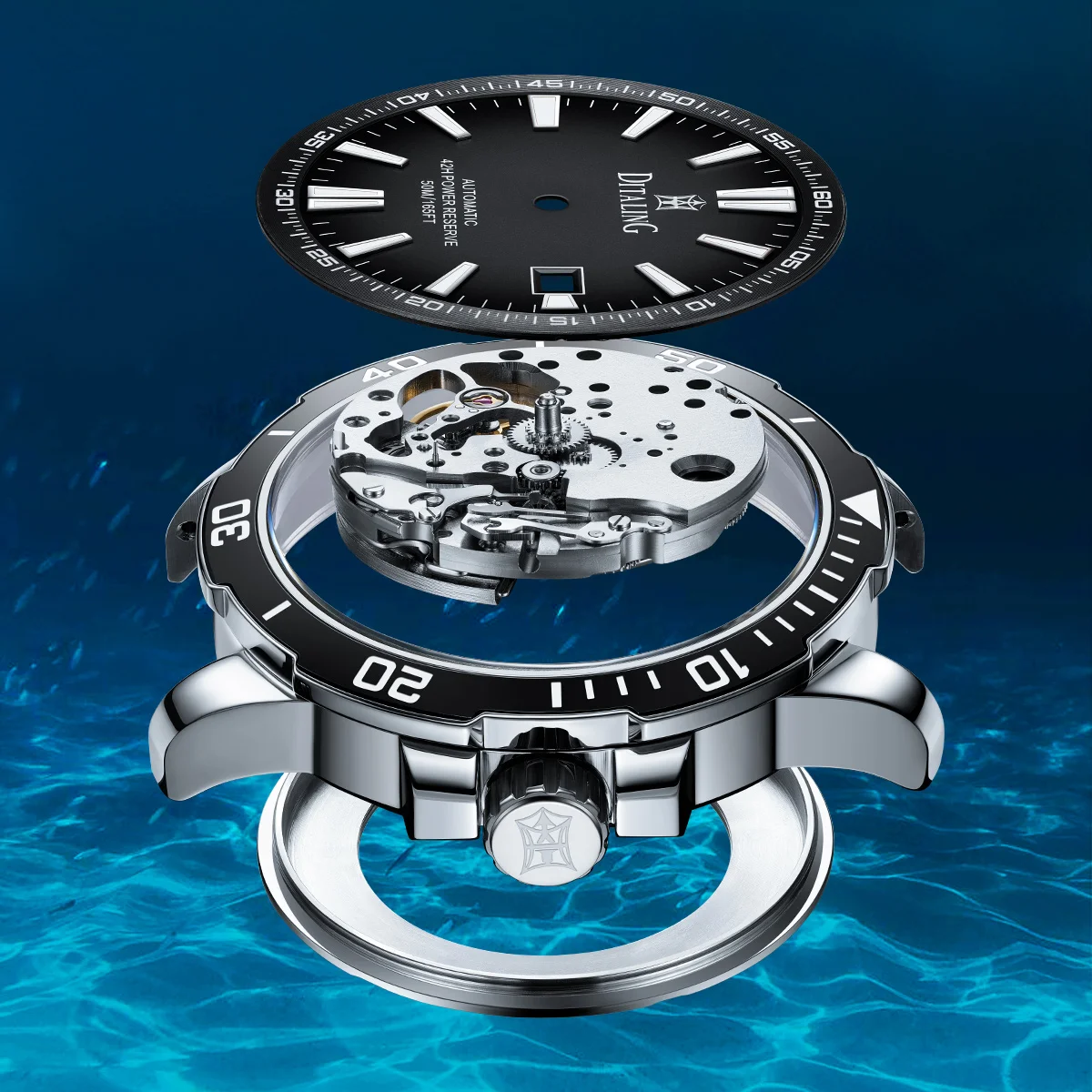 DITALING DT1521 Men's Automatic Military Watch