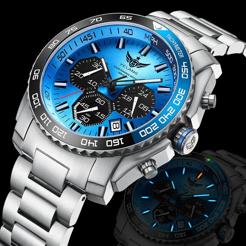 Yelang Watches Eco-Drive Solar T100 Luminous