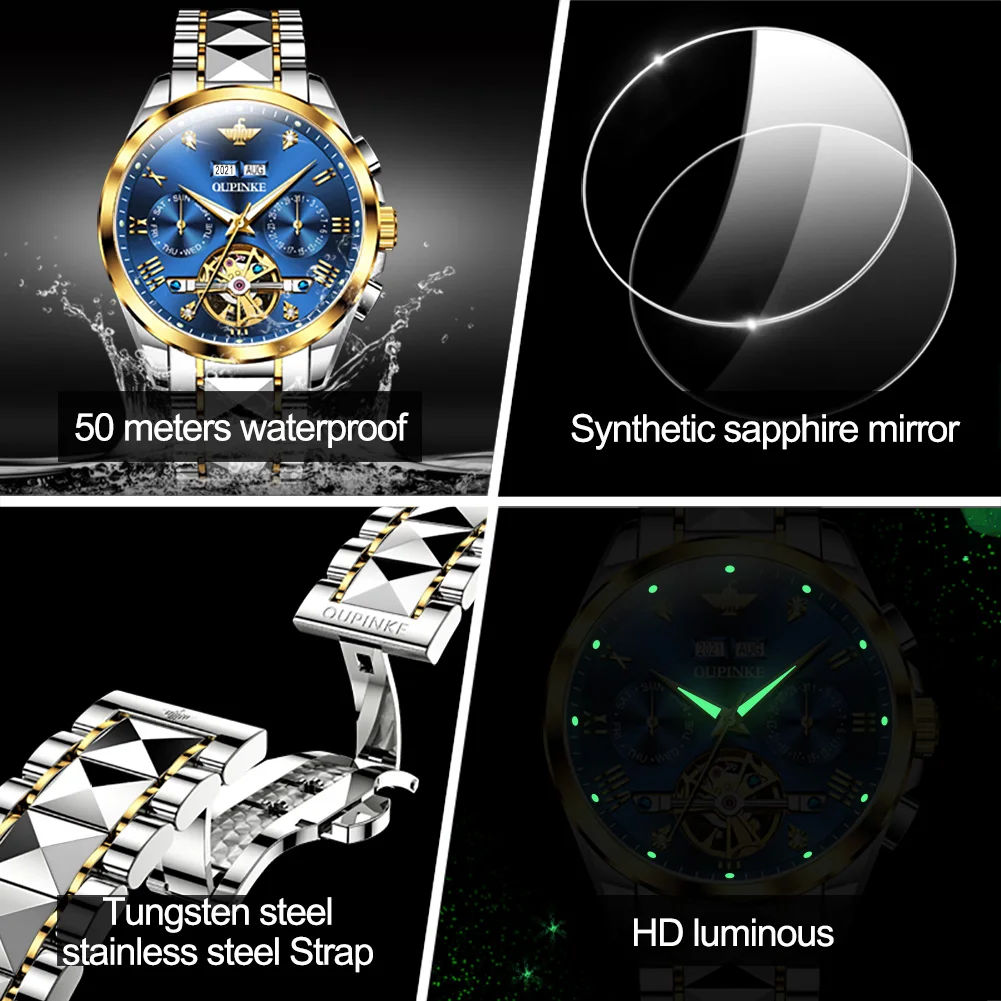 OUPINKE 3186 Luxury Men Automatic Mechanical Watch