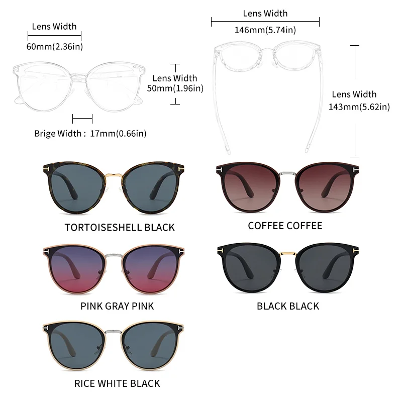 Polarized Cat Eye Sunglasses Luxury Women's Fashion Eyewear
