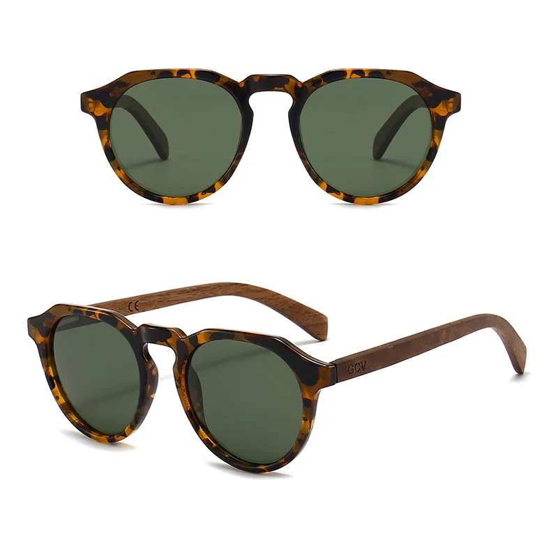 Stylish and Lightweight Hawksbill Walnut Wood Sunglasses