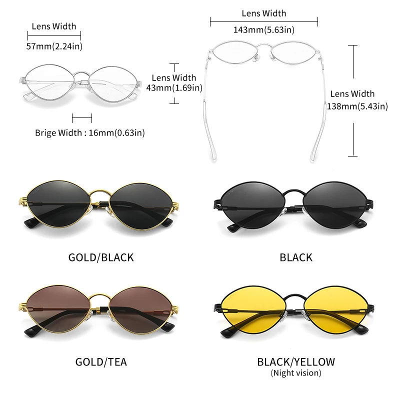 Titanium Alloy Polarized Cat Eye Sunglasses