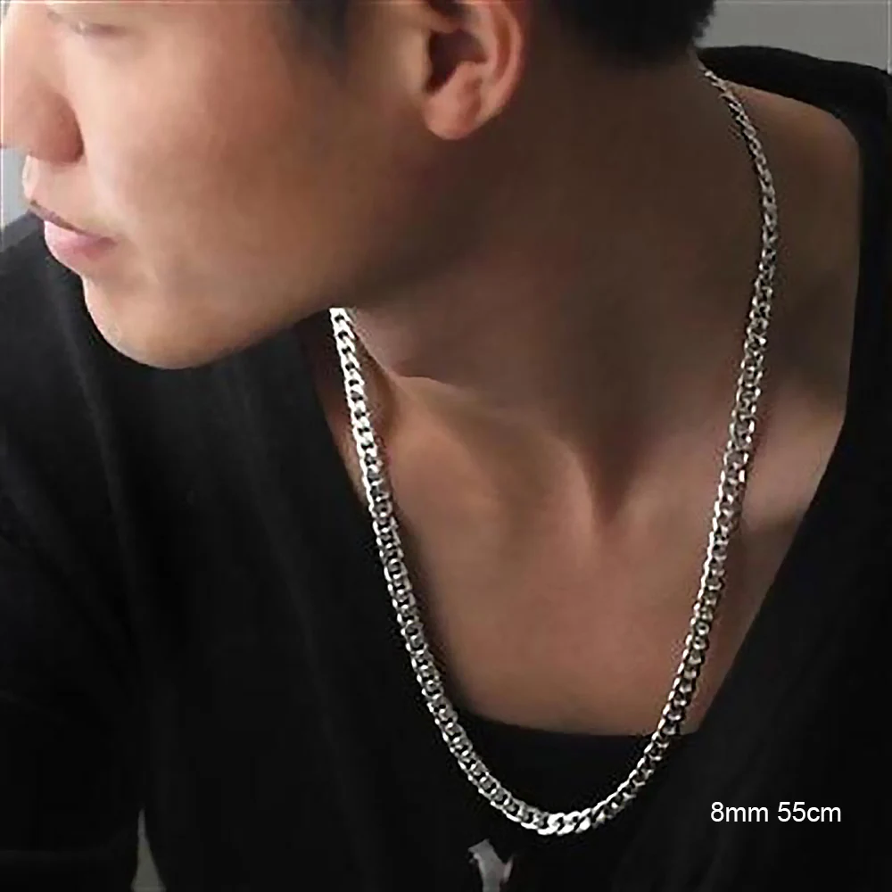 Silver Cuban Link Hip Hop Chains for Men and Women