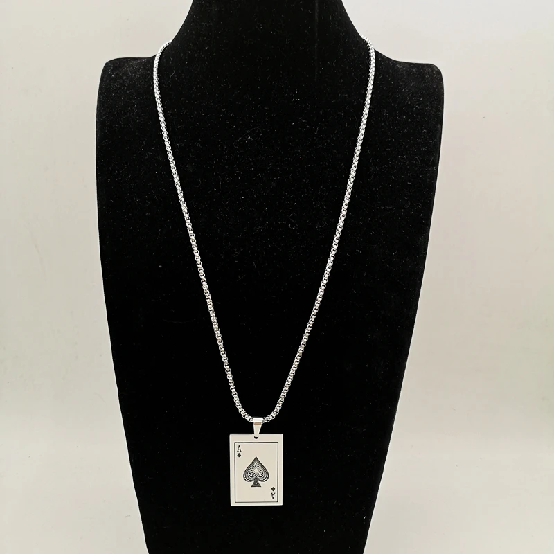 Ace of Spades Pendant King and Queen Necklaces
