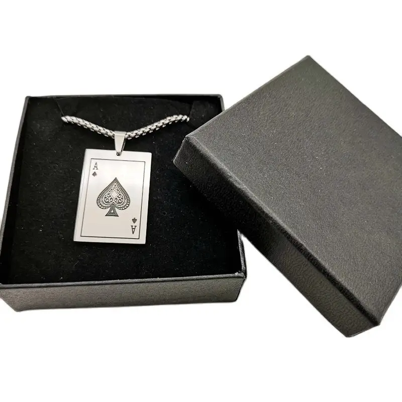Ace of Spades Pendant King and Queen Necklaces