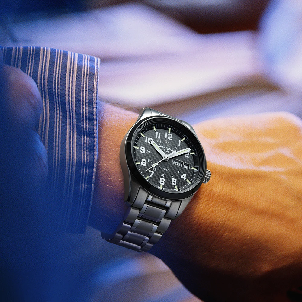 CARNIVAL Quartz Watch with Stainless Steel Band