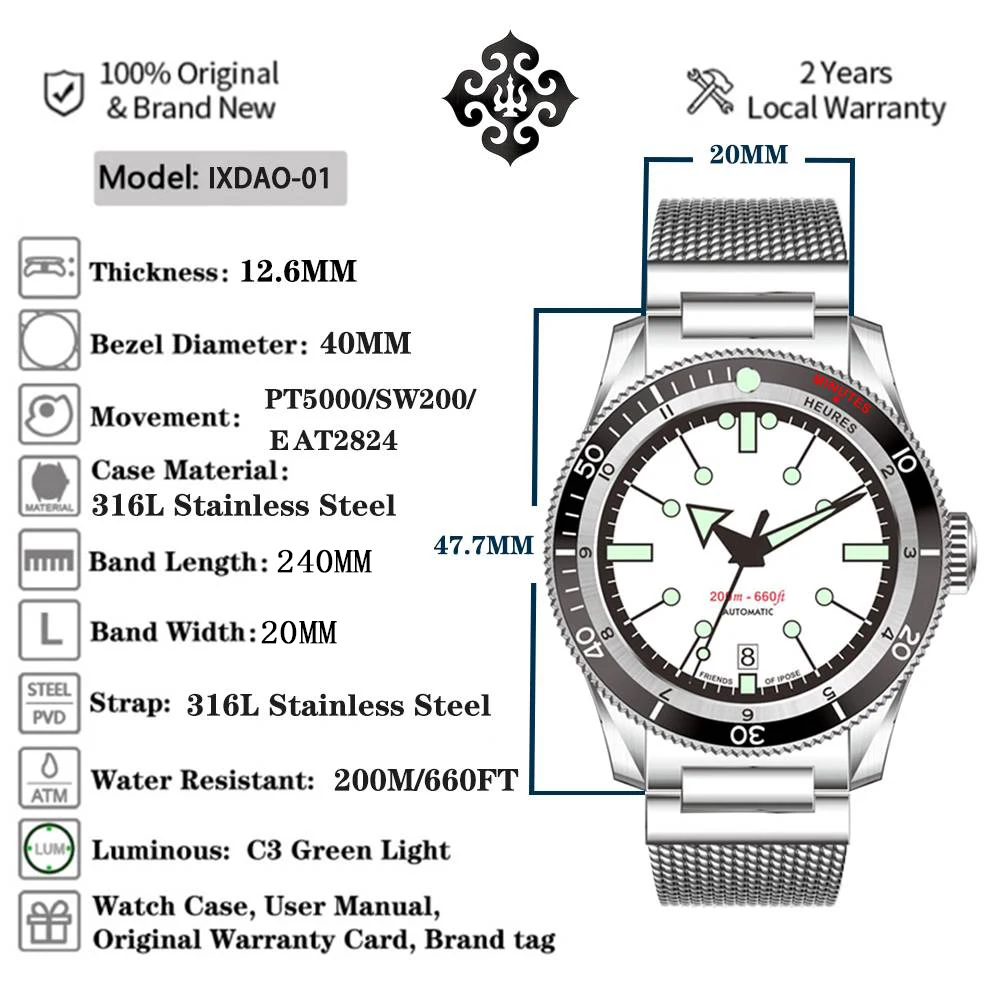 2024 IPOSE IX DAO GMT Men's Automatic Watch