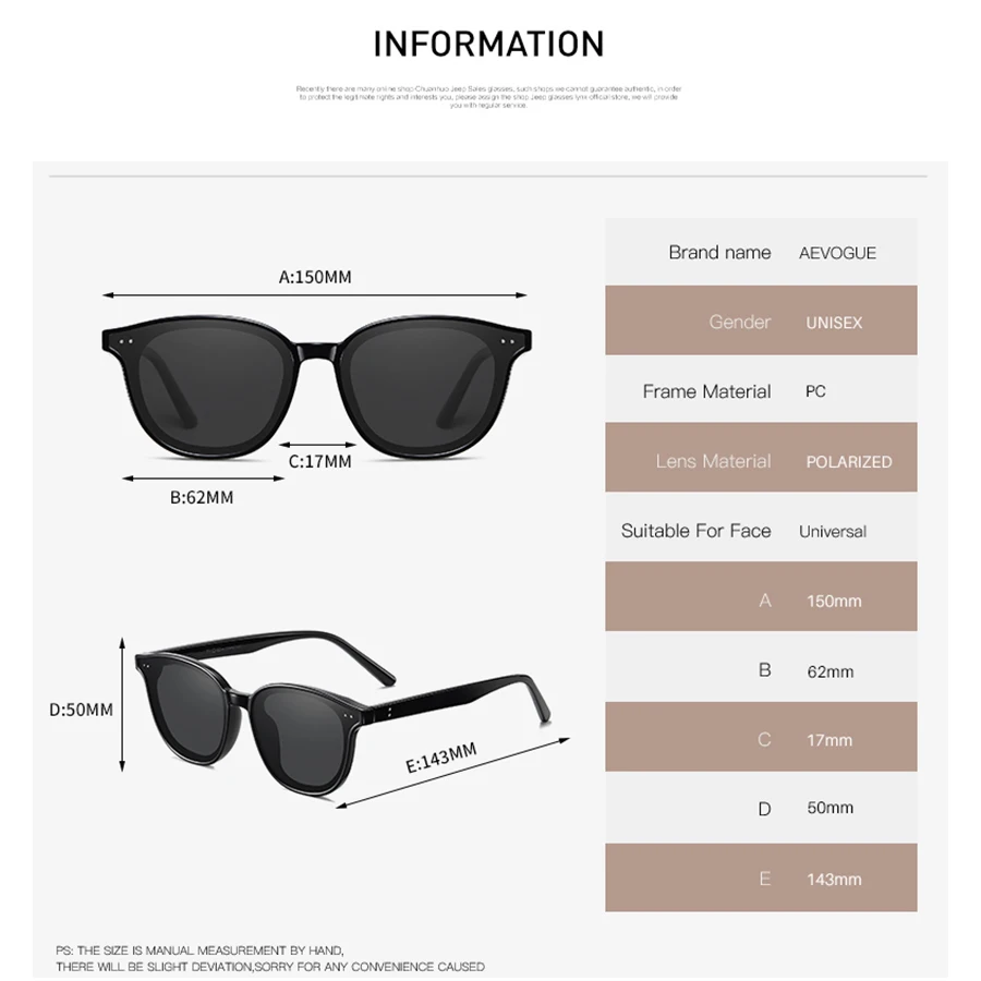 AEVOGUE New Women Retro Outdoor Polarized Sunglasses