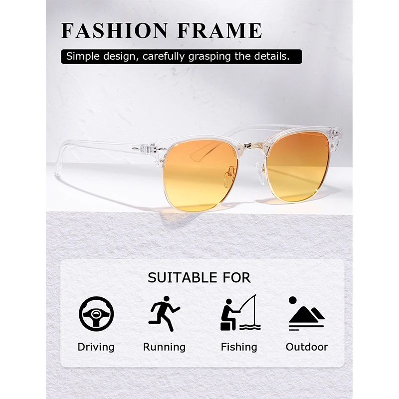 AEVOGUE Square Sunglasses for Men and Women
