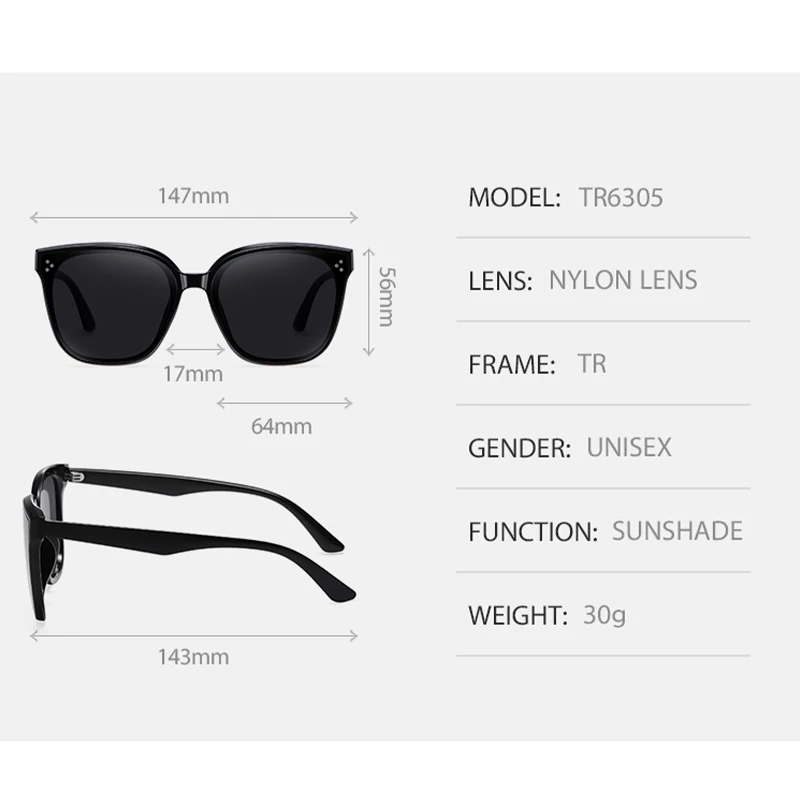 AEVOGUE TR90 Frame Sunglasses for Men and Women