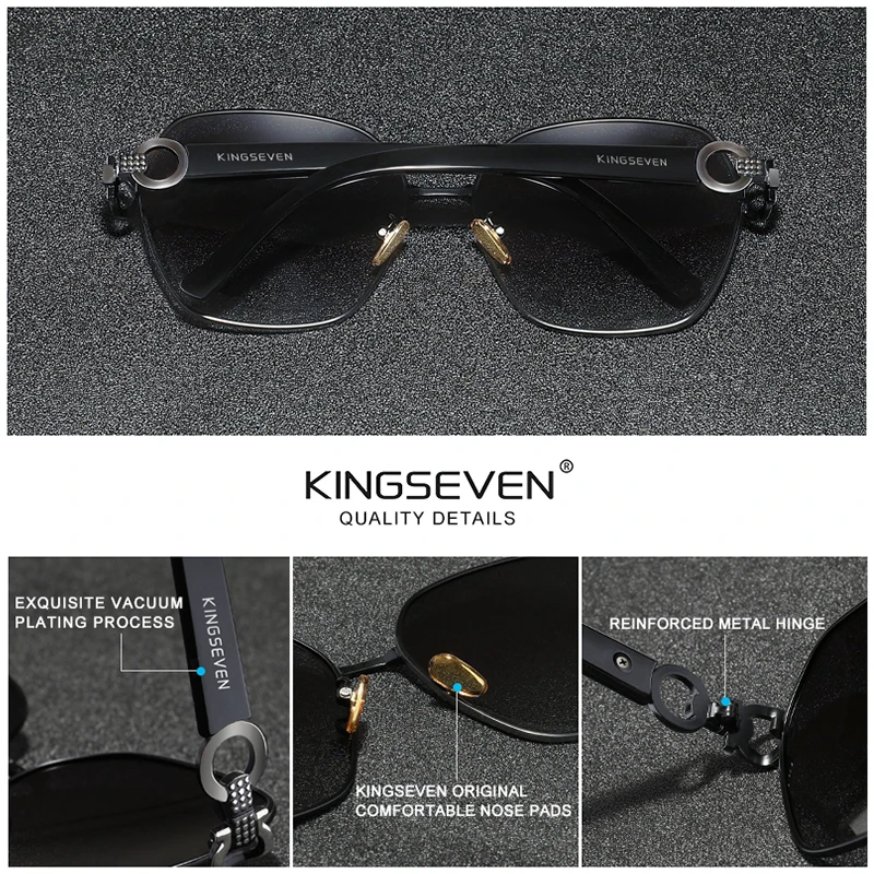 Retro Double Ring Gradient Sunglasses for Women