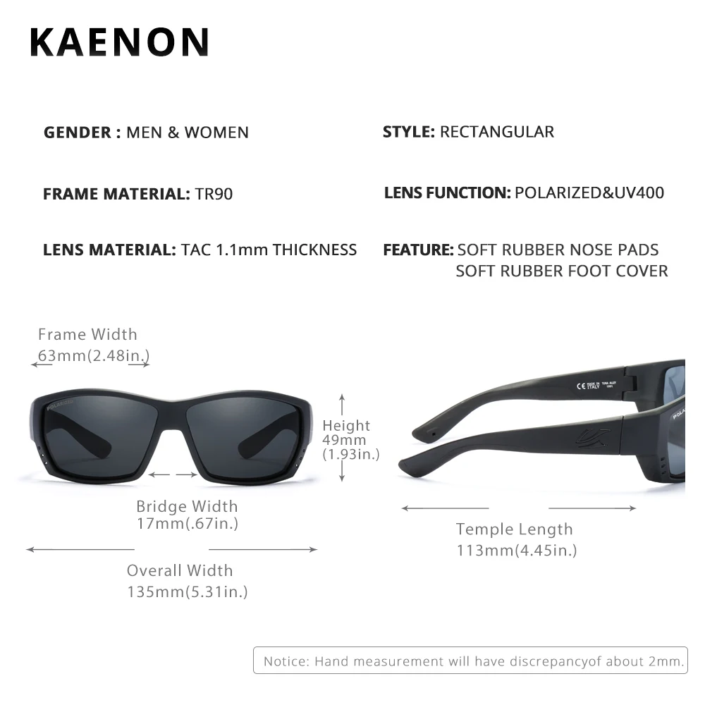 KAENON Sunglasses Durable TR90 Frame KN1991