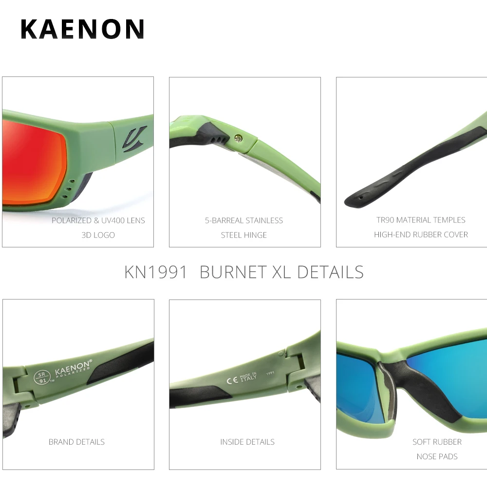 KAENON Sunglasses Durable TR90 Frame KN1991