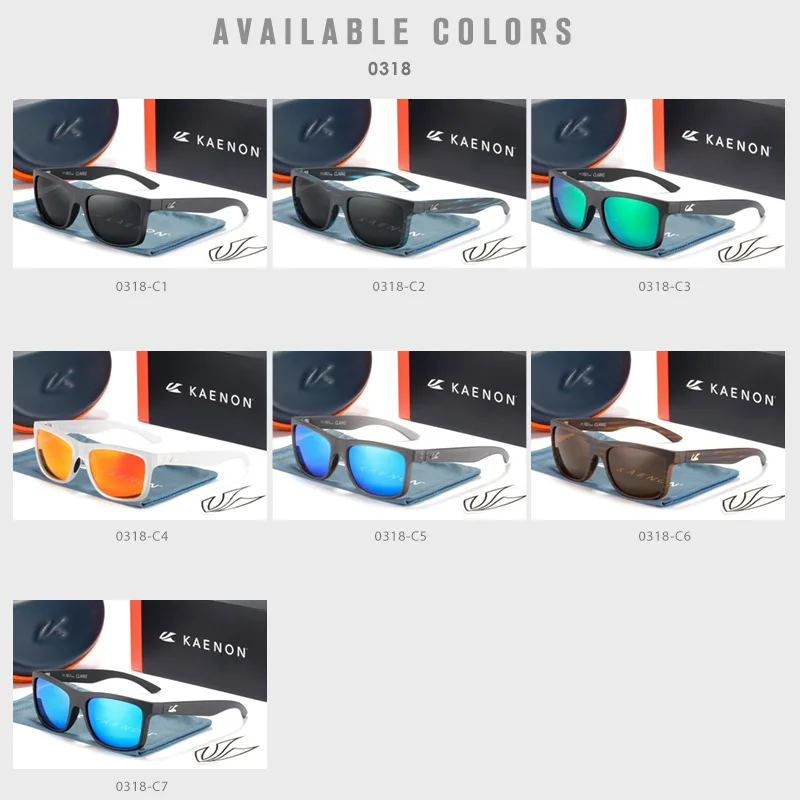 KAENON Italy Design High Quality Polarized TR90 Sunglasses