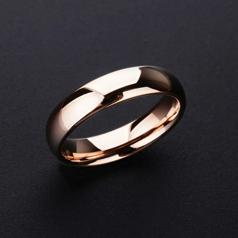 Rose Gold Plating Couple Tungsten Wedding Rings