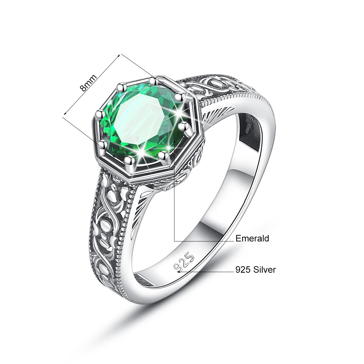 Gemstone Crystal Birthstone Rings for Women