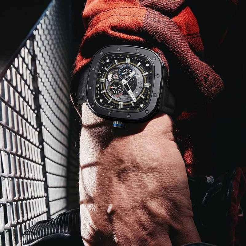 CARNIVAL Brand Fashion Mechanical Sports Square Watch