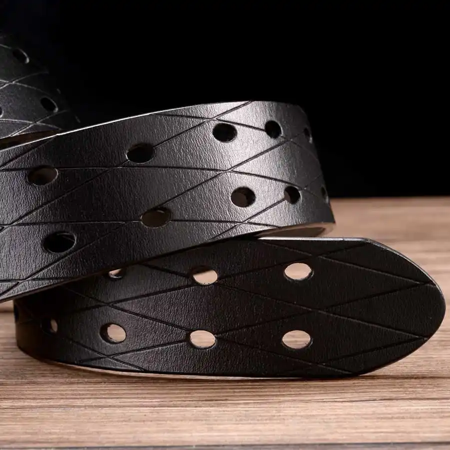 Men's Leather Double Prong Belt